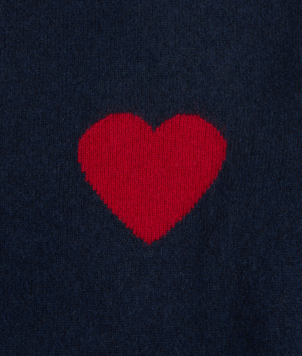 Pull Col Rond Love Heritage Zemir - Bleu Marine Rouge