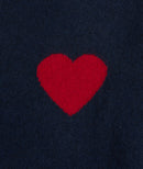 Pull Col Rond Love Heritage Zemir - Bleu Marine Rouge