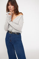 Pull Col Cheminée Zenia - Gris Clair