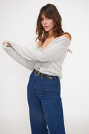 Pull Col Cheminée Zenia - Gris Clair