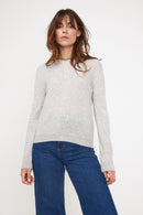 Pull Réversible A Boutons Zenia - Gris Perle - 100% Cachemire Oeko-Tex - Femme