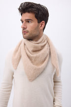 Oversized Bandana Triangle – Brushed Cashmere Bandana Zeno - Beige Crème - Homme