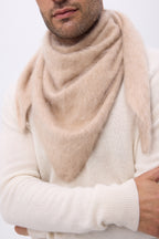 Oversized Bandana Triangle – Brushed Cashmere Bandana Zeno - Beige Crème - Homme