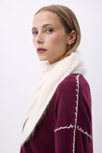 Oversized Bandana Triangle – Brushed Cashmere Bandana Zeno - Blanc - Femme