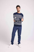 Pull Mariniere Zerol - Bleu Marine Blanc