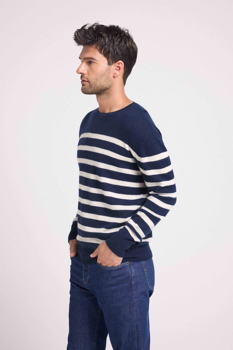 Pull Mariniere Zerol - Bleu Marine Blanc