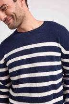 Pull Mariniere Zerol - Bleu Marine Blanc
