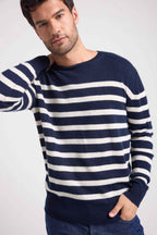 Pull Mariniere Zerol - Bleu Marine Blanc