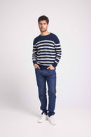 Pull Mariniere Zerol - Bleu Marine Blanc