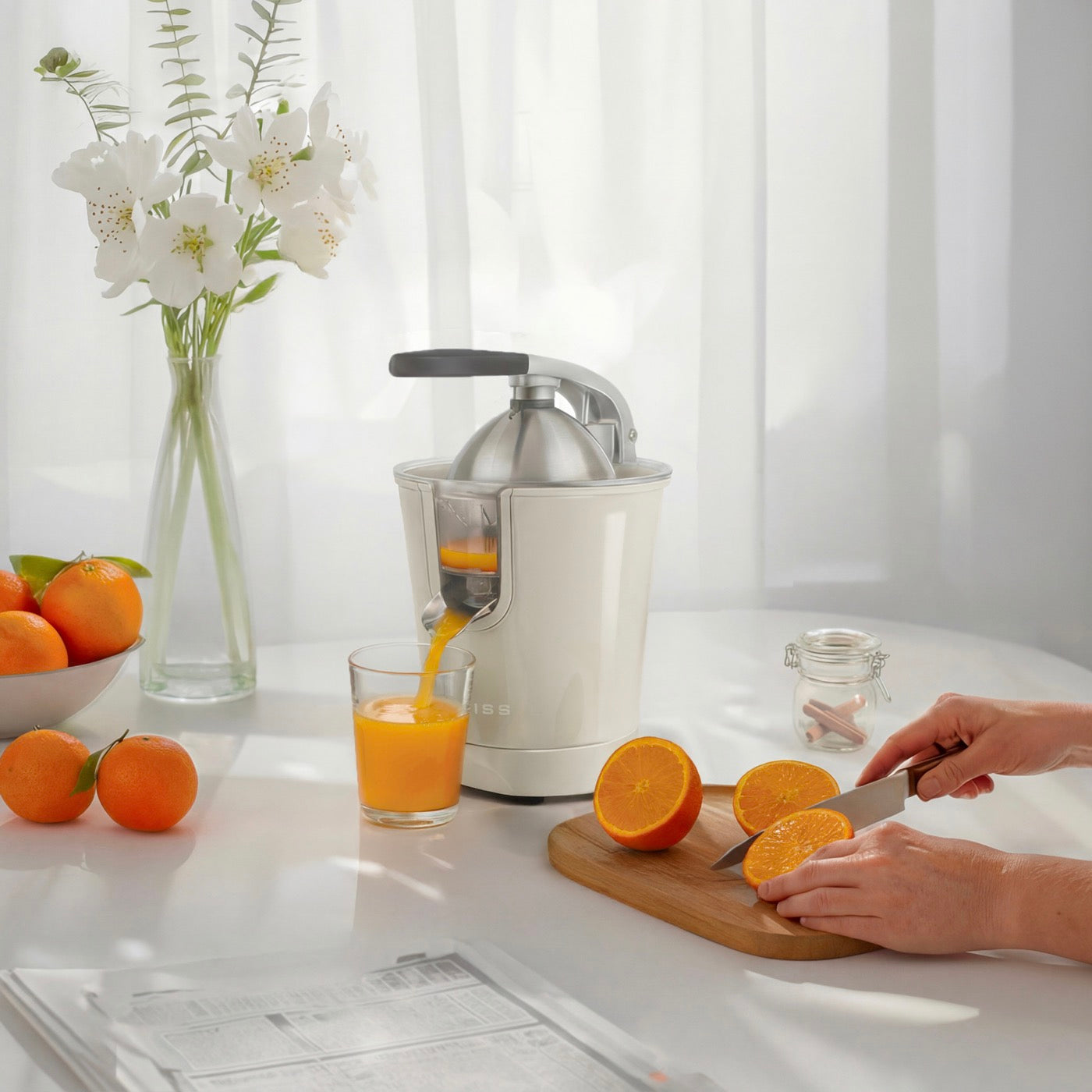 Electric Citrus Press - Beige