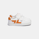 Deportivas de niño o niña con velcro naranja 