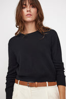 Pull Boxy Col Rond Zia - Noir - 100% Cachemire Oeko-Tex - Femme