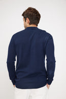 Pull Col Polo Zidane - Bleu Marine