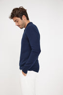 Pull Col Polo Zidane - Bleu Marine