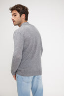 Pull Col Polo Zidane - Gris Fonce - 100% Cachemire Oeko-Tex - Homme