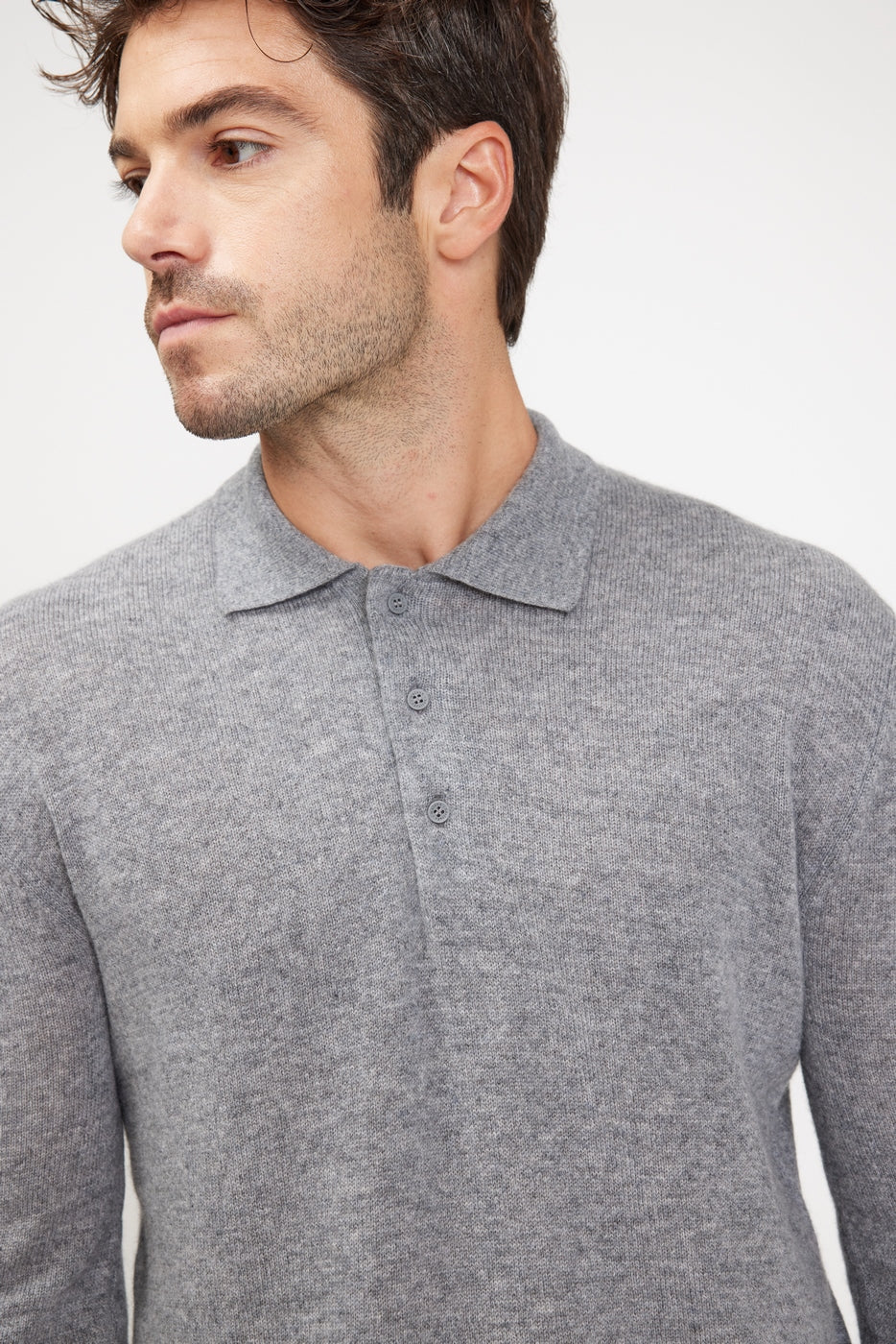 Jersey de Cuello Polo Zidane - Gris Oscuro