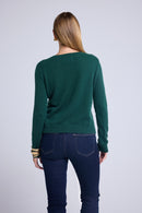Cardigan Col Rond Zika - Vert Bouteille