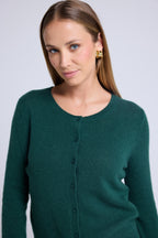 Cardigan Girocollo Zika - Verde Bottiglia