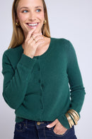 Cardigan Col Rond Zika - Vert Bouteille