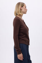 Cardigan Ronde Hals F Zika - Bruin - Dames