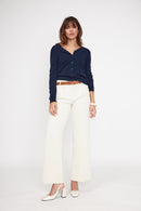 Cardigan Col Rond Zika - Bleu Marine