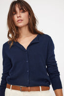 Cardigan Col Rond Zika - Bleu Marine