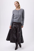 Cardigan Col Rond F Zika - Gris Foncé - Femme