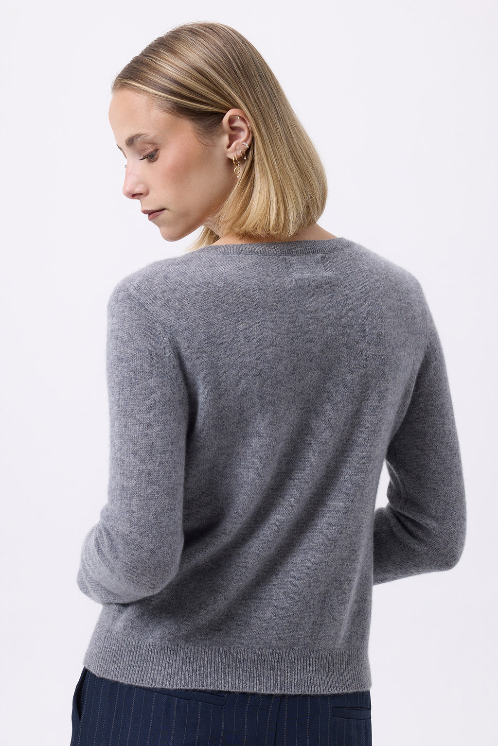 Cardigan Col Rond F Zika - Gris Foncé - Femme