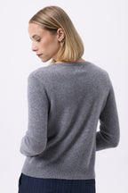 Cardigan Col Rond F Zika - Gris Foncé - Femme