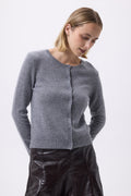 Cardigan Col Rond F Zika - Gris Foncé - Femme