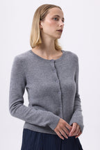 Cardigan Col Rond F Zika - Gris Foncé - Femme