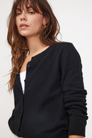 Cardigan Col Rond Zika - Noir
