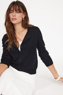 Cardigan Col Rond Zika - Noir