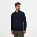 Pull Zip Up 100% Merino- Navy Blue
