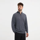 Pull Zip Up 100% Merino - Storm Grey