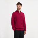 Pull Zip Up 100% Merino - Ember Red