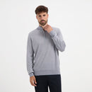 Pull Zip Up 100% Merino - Moonstone Grey