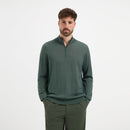 Pull Zip Up 100% Merino - Fernstone Green