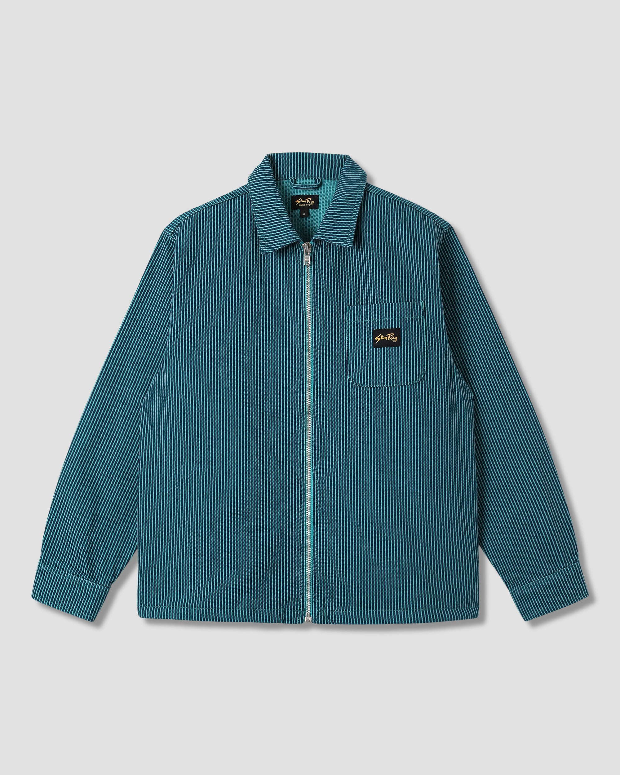 Zip Shirt - Blue/Teal Hickory