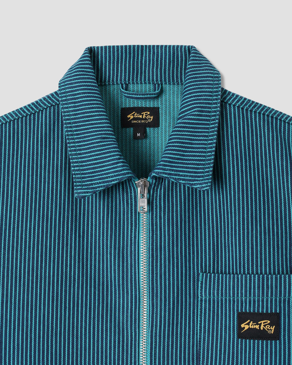 Zip Shirt - Blue/Teal Hickory