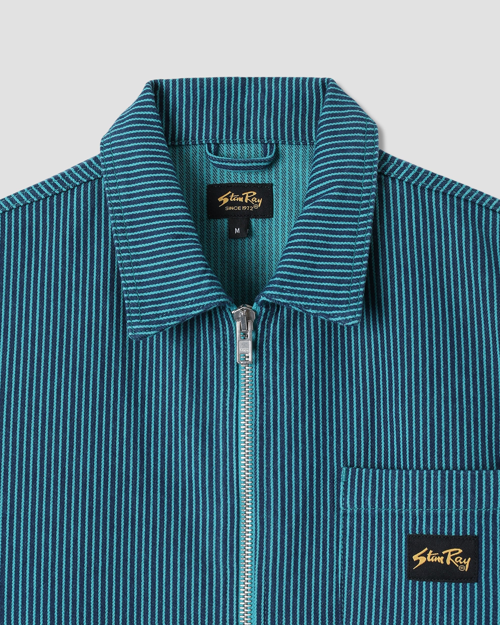 Zip Shirt - Blue/Teal Hickory