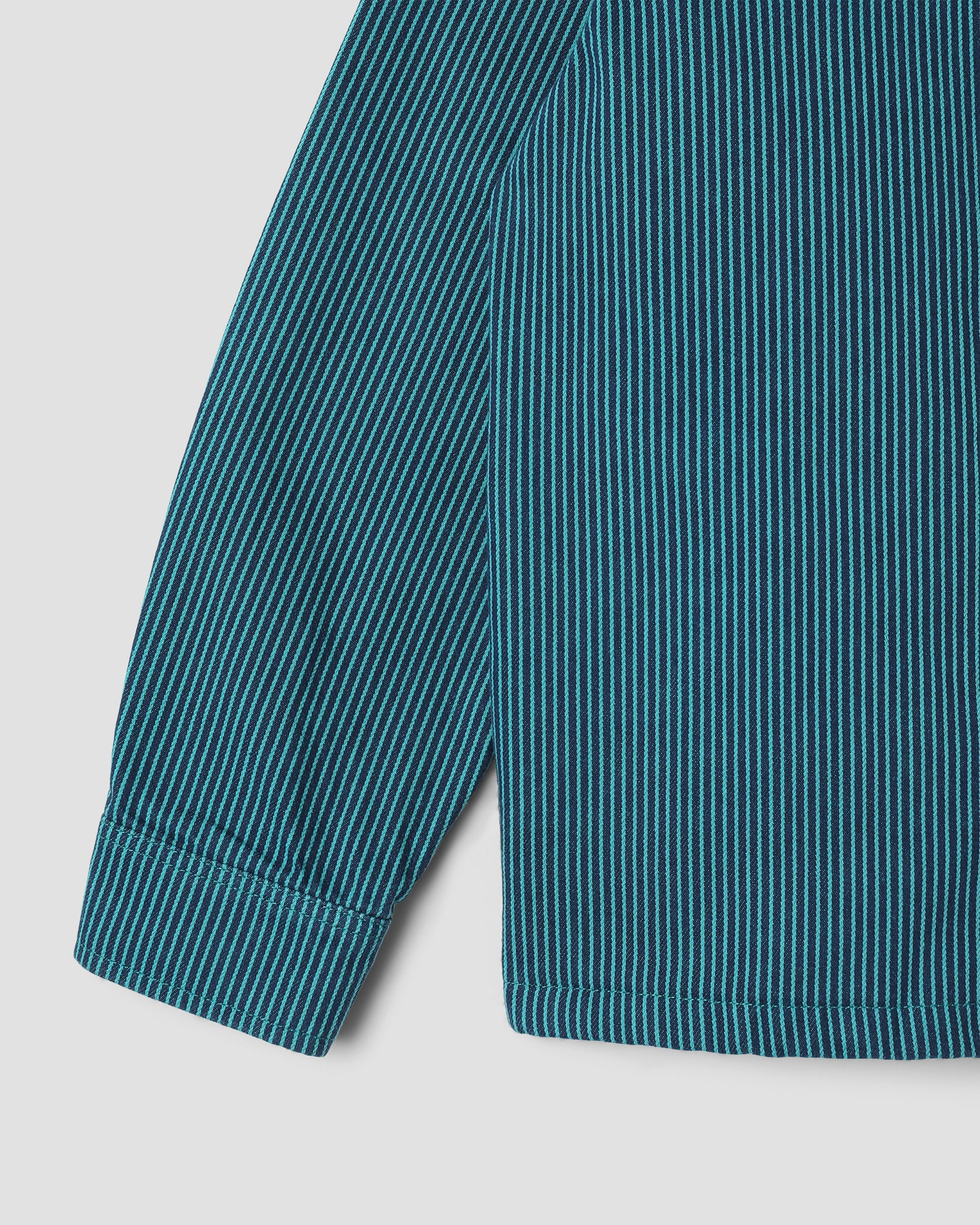 Zip Shirt - Blue/Teal Hickory