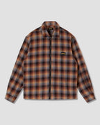 Zip Shirt - Brown/Blue Plaid