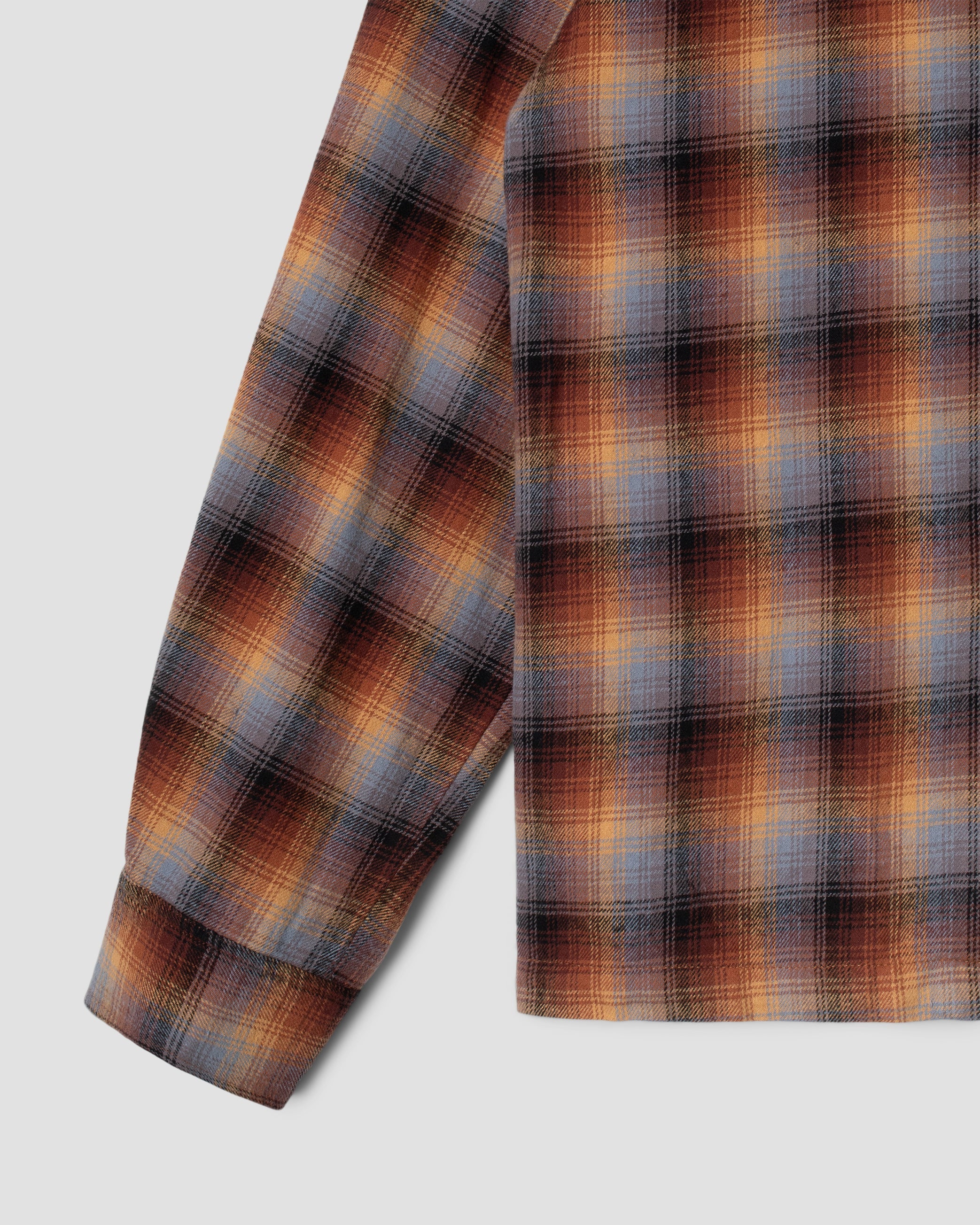 Zip Shirt - Brown/Blue Plaid