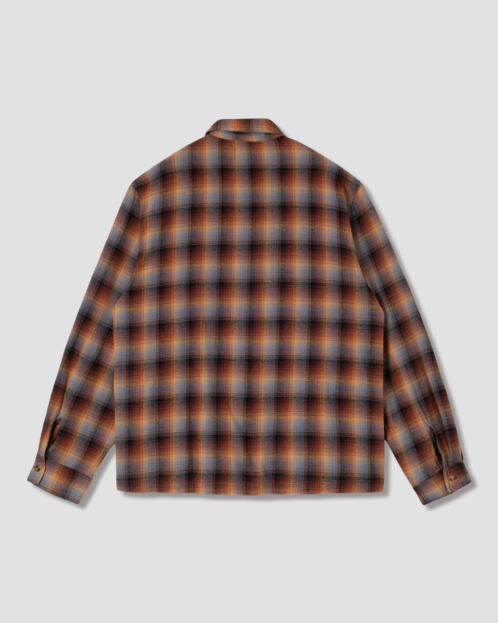 Zip Shirt - Brown/Blue Plaid