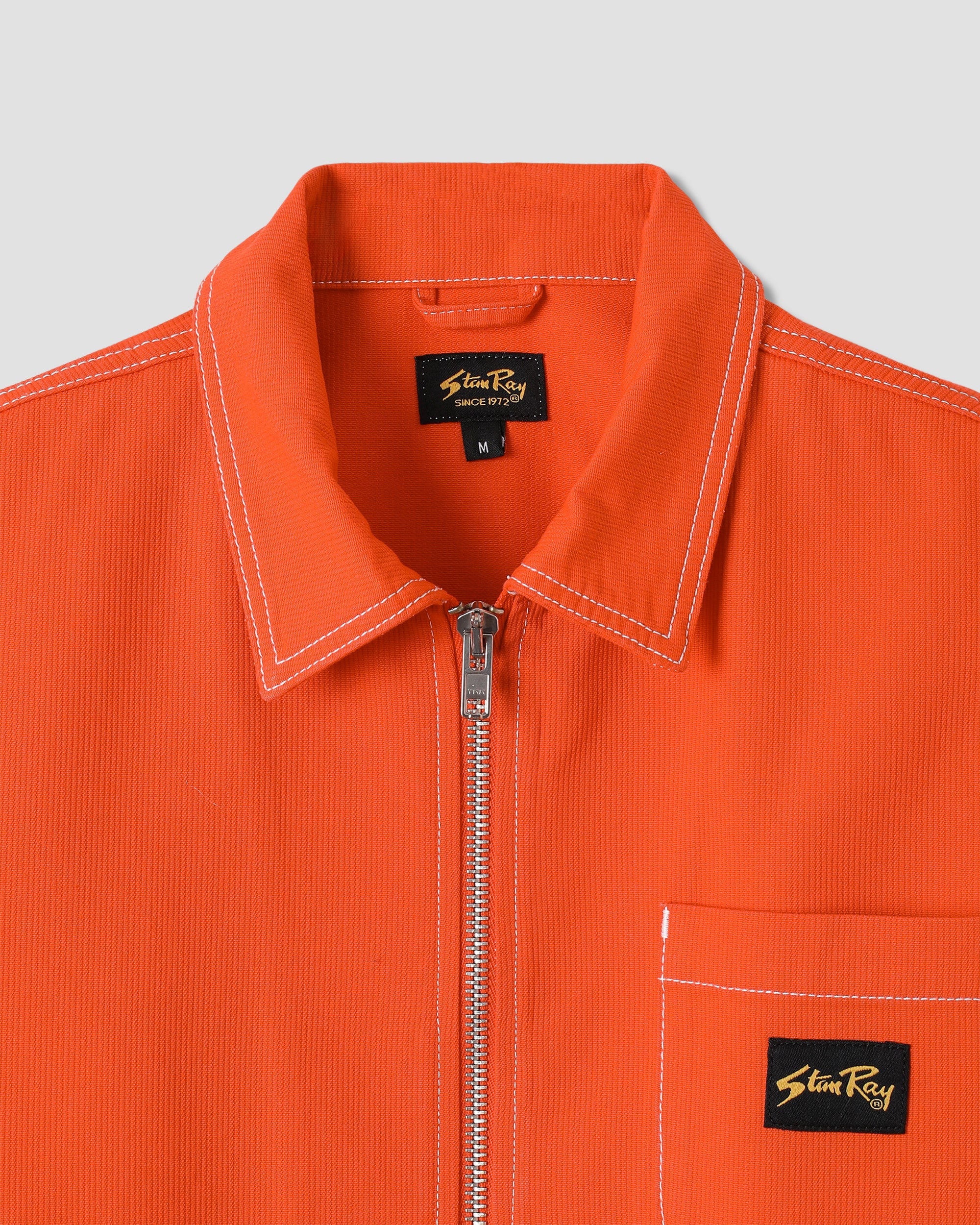 Zip Shirt - Faded Red Bedford