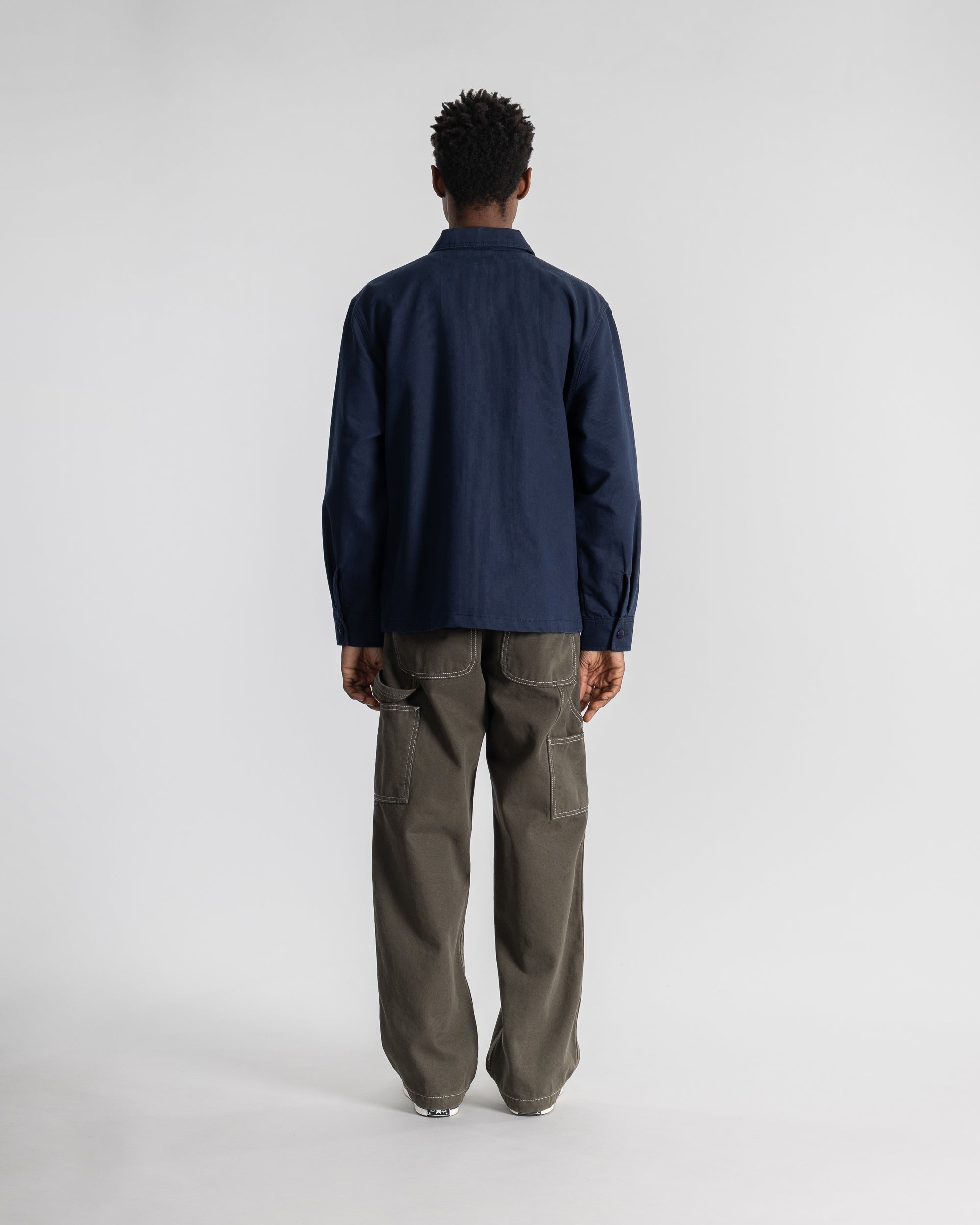 Camisa con cremallera - Azul marino Bedford