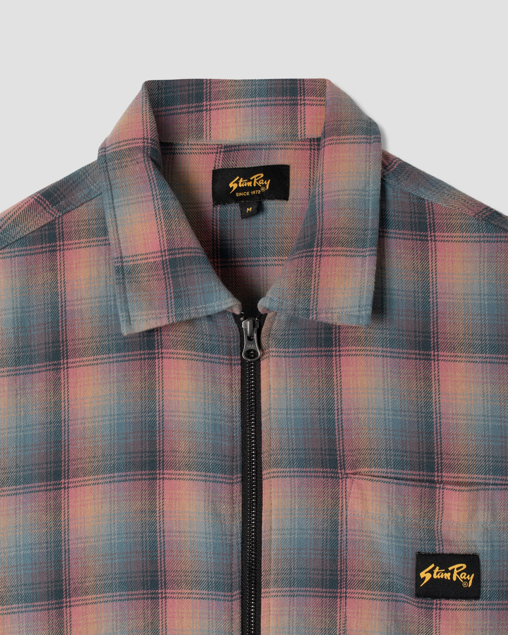 Zip Shirt - Pink/Teal Plaid