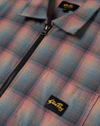 Zip Shirt - Pink/Teal Plaid