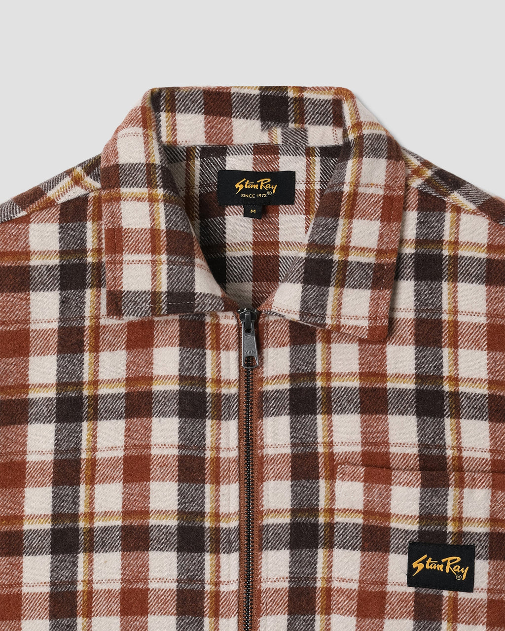 Zip Shirt - Tan Plaid